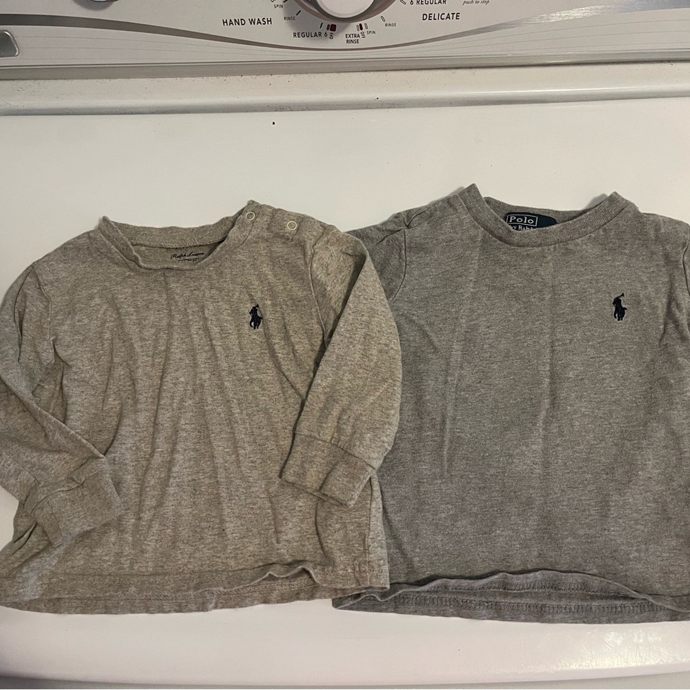 Polo by Ralph Lauren Kids Gray Long Sleeve and Short Sleeve Shirts
